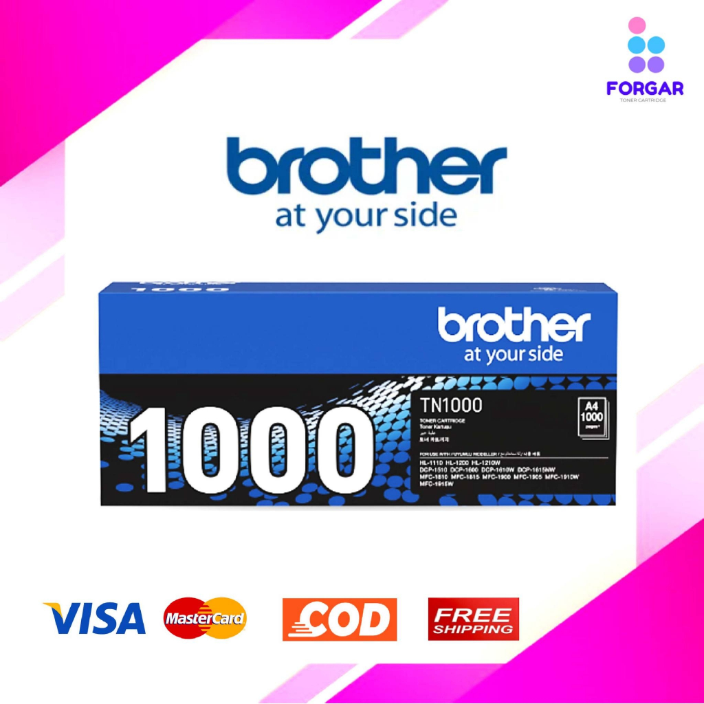 Brother TN-1000 หมึกโทนเนอร์ สีดำ ของแท้ (ปริมาณการพิมพ์ 1,000 หน้า)