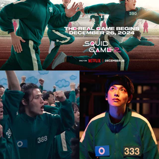 (โรงงานไทย)ชุดวอร์มSQUID GAME/ชุดวอร์มสควิดเกม/ชุดวอร์มแฟชั่น (เสื้อ+กางเกง+ตัวเลข) พร้อมส่ง