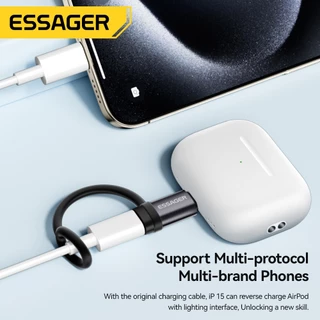 Essager 3A OTG Adapte Type-C to L to Type-C Aluminum Shell 480Mbps โอนถ่ายข้อมูล ชาร์จเร็ว