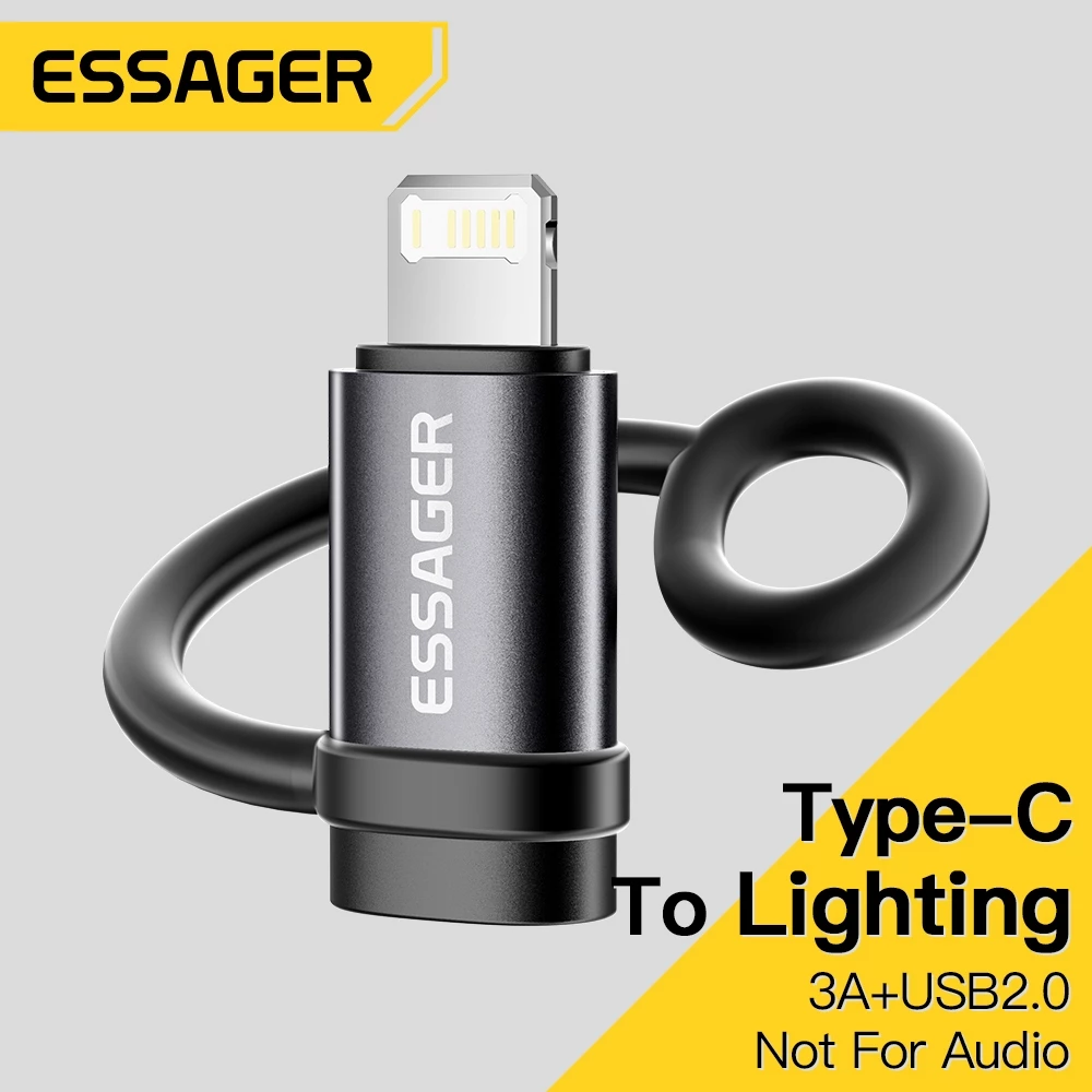 Essager 3A OTG Adapte Type-C to L to Type-C Aluminum Shell 480Mbps โอนถ่ายข้อมูล ชาร์จเร็ว