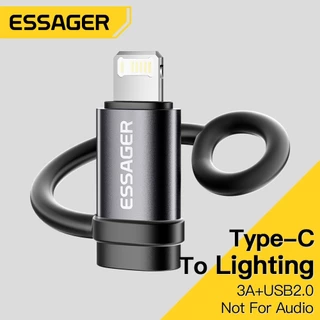 Essager 3A OTG Adapte Type-C to L to Type-C Aluminum Shell 480Mbps โอนถ่ายข้อมูล ชาร์จเร็ว