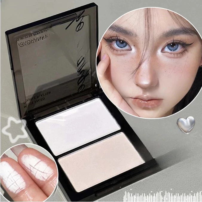 【สินค้าพร้อมส่ง】ฮาไลท์+คอนทัวร์ Herorange 2-in-1 เนื้อละเอียด อัปโคลอร์สวย โดดเด่นรูปหน้า