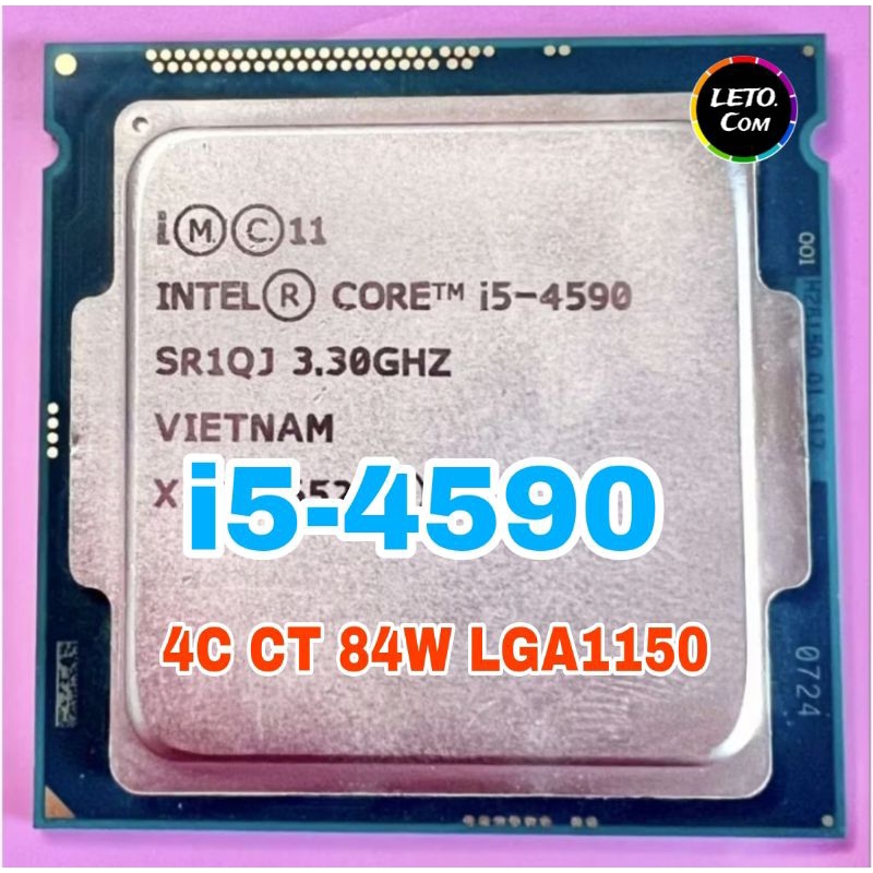 ซีพียู CPU Intel Core i5-4590 3.3GHz Turbo 3.7GHz 4คอ4เทรด 85W LGA 1150 ฟรีซิลิโคน1ซอง i5 4590