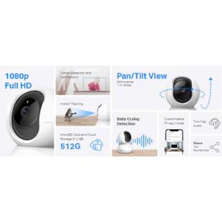 TP-Link TAPO C200C 2MP [SET แพ็คคู่] กล้องวงจรปิด WiFi ภายใน หมุนได้ 360 องศา พูดคุยโต้ตอบได้ (รับประกันสินค้า 2 ปี)