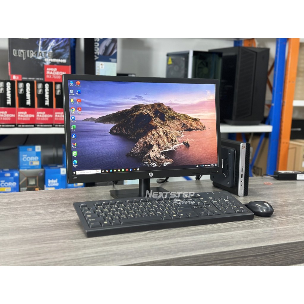 HP MINI 400 G4 / CORE I5-8500T / RAM 8GB / SSD 256GB M.2 NVME / LED 21.5 FULL HD / WIFI Bluetooth / 