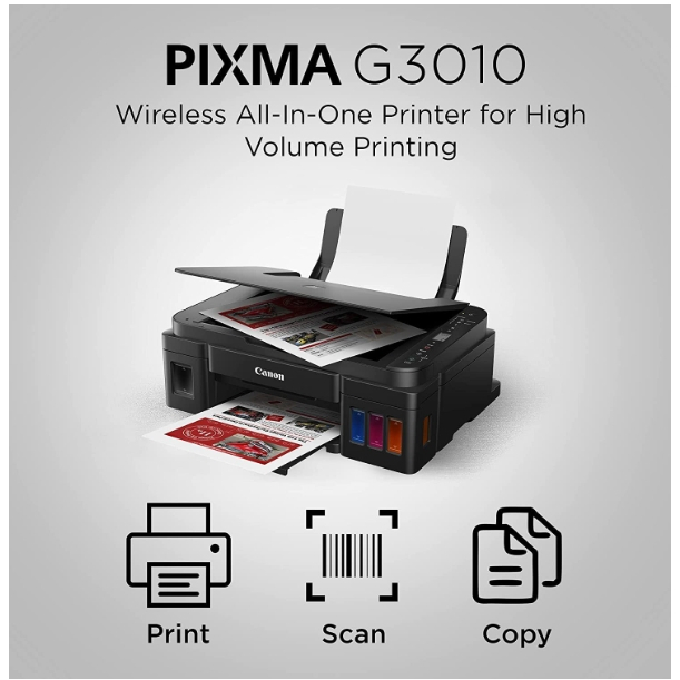 Printer Canon G3010 เครื่องเปล่า ไม่มีหัวพิมพ์และหมึกเติม (มีเมนบอร์ด,มีสายไฟและมีสาย USB) เหมาะทำเป็นเครื่องอะไหล่สำรอง