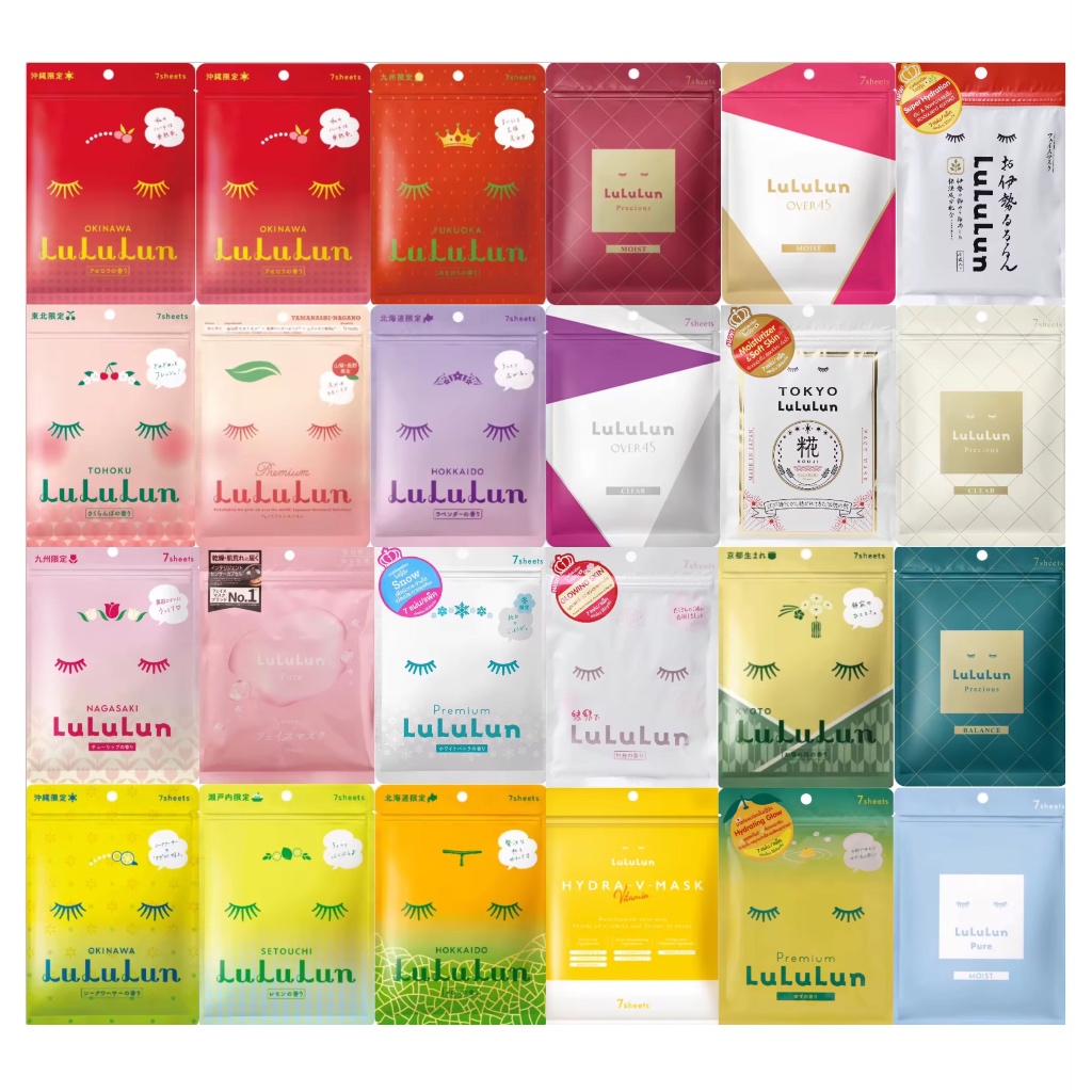 lululun mask moist balance 7 แผ่น สูตรสตรอเบอร์รี่/สูตรมอย์สเจอไรซ์เซอร์ บาลานซ์