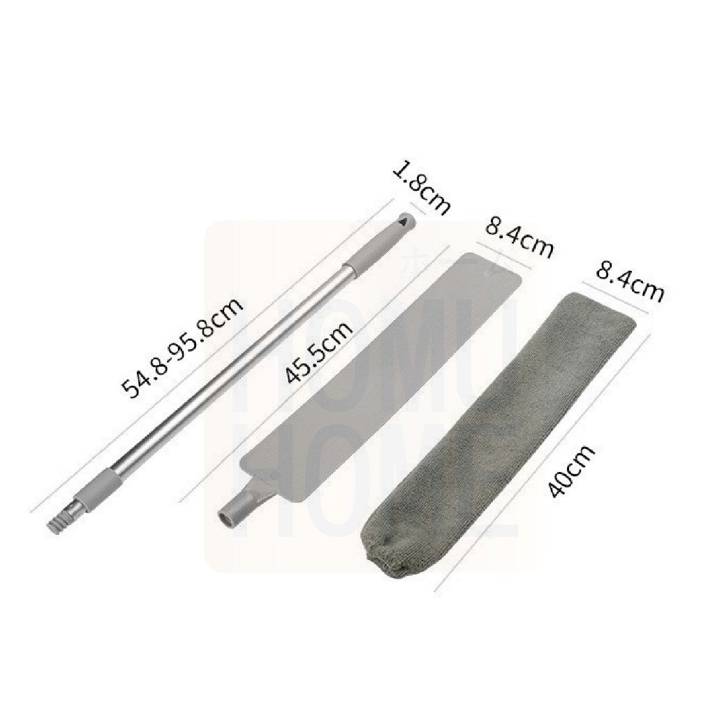 【HOMUHOME ホーム】ไม้พายปัดฝุ่น ไม้ถูซอก แบบถอดผ้าซักและยืดหดได้ยาวสูงสุด 136 ซม. C02 CTN508 GC - รูปที่ 6