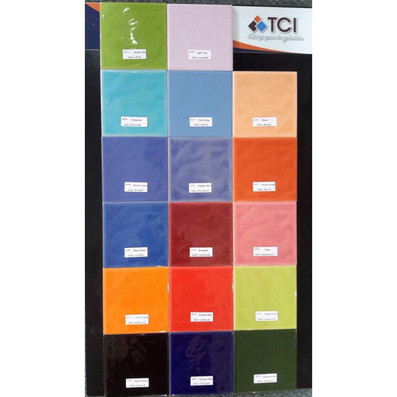 TCI (ยกกล่อง100แผ่น) อันธิกา กระเบื้อง98x98มิลลิเมตร ลายคลื่น