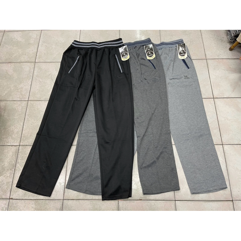 กางเกงวอร์มผ้ายืดไซส์ใหญ่จัมโบ้สำหรับคนอวบตัวสูงเนื้อผ้ายืดเยอะใส่สบายปลายขาปล่อย มีเชือกผูกเอวซ่อนอยู่ด้านใน#987#