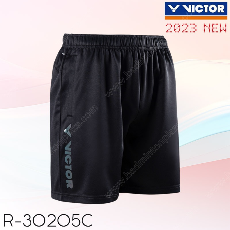 【 ของแท้ 💯% 】กางเกงกีฬาขาสั้นวิคเตอร์ R-30205 สีดำ (R-30205C)