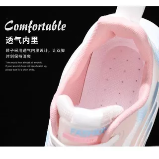 (S-1107) รองเท้าผ้าใบผู้หญิง สีดำ สีขาว แต่งลายสดใส สปอร์ต รองเท้ากีฬาแฟชั่น รองเท้าผ้าใบลำลอง ใส่เที่ยว ใส่ออกกำลังกาย