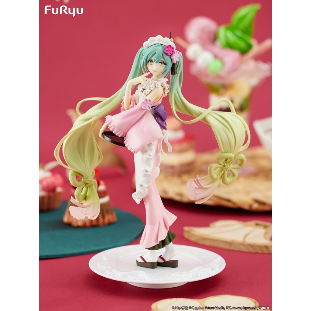 พร้อมส่ง/โมเดลมิกุ มือ1งานแท้ LOT.JP/ Hatsune Miku Exc∞d Creative Sweet Sweets Matcha Parfait Figure (Renewal Blue Ver.)