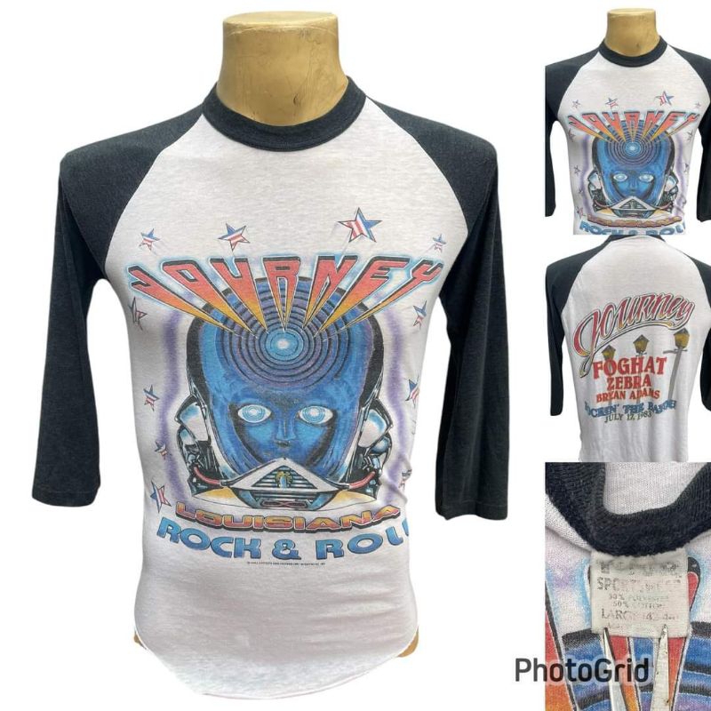 เสื้อยืดผ่าบางสามส่วน วงs80งานเก่าแนววินเทจ/ size L