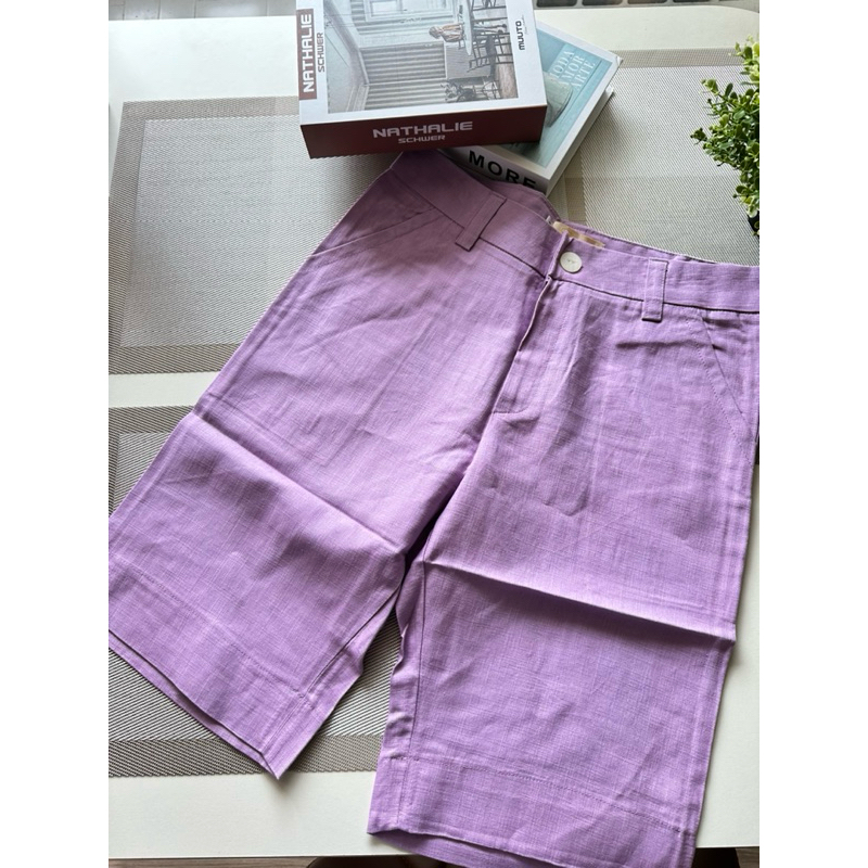 กางเกงลินิน 3 ส่วน ขาแคบ ผ้าแท้ มีไซค์ค่ะ - รูปที่ 2