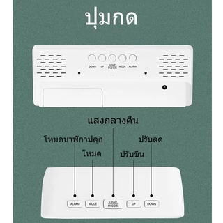 ✔[🇹🇭พร้อมส่ง🎁]SEKINEW นาฬิกาปลุกดิจิทัล มีไฟแบ็คไลท์ LED บอกอุณหภูมิ และปฏิทิน 0725 clock