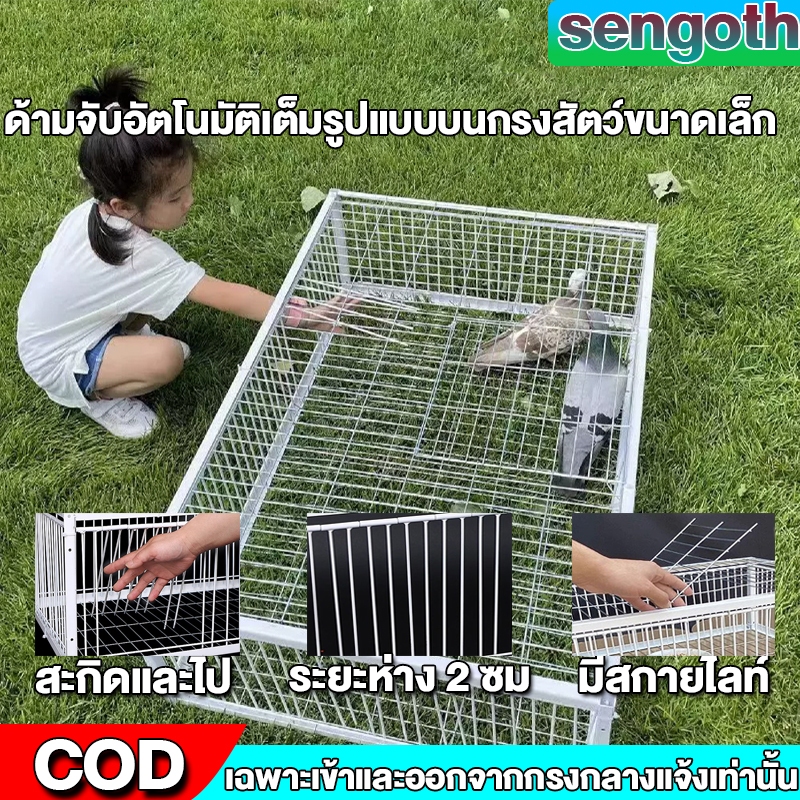 กรงดักนก กรงดักนกสําหรับจับนกและสัตว์ปีก ติดตั้งง่าย แข็งแรงมากมีทางเข้า 2 ทางเข้า / ทางเข้า 4 ทางพร้อมสกายไลท์