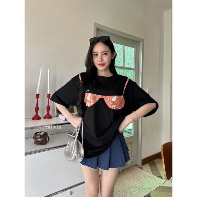 ml bra t-shirt เสื้อoversize รุ่นใหม่ งานตึกเกาหลีมาเพิ่มอีกแล้วค้าา
