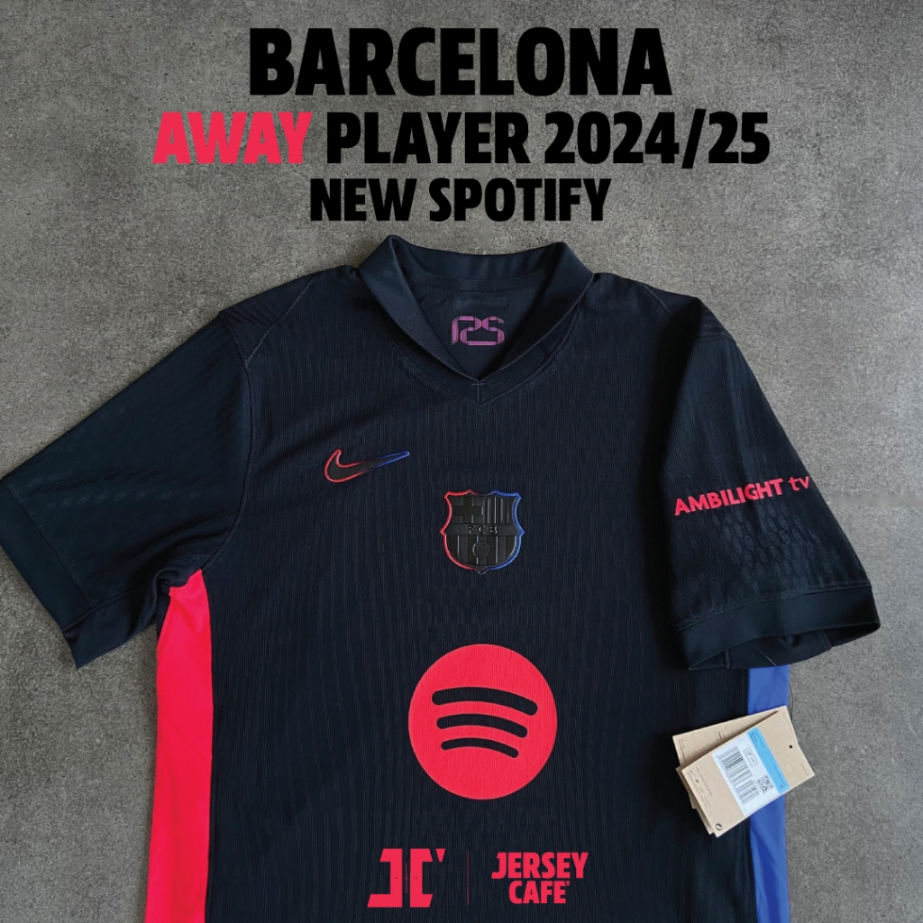 บาร์เซโลน่า เกรดนักเตะ สปอนเซอร์ใหม่ ชุดเยือน 2024/25 ของแท้!! / Barcelona Player Away New Spotify 2024/25 ของแท้!!