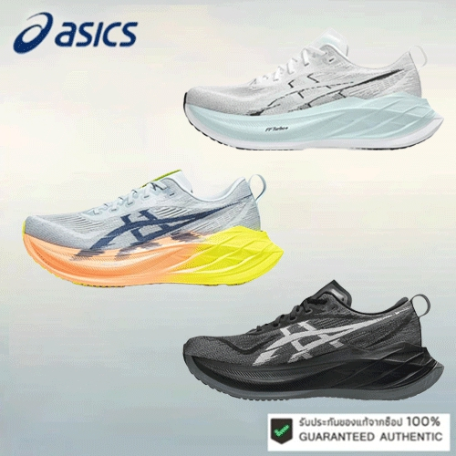 Asics Superblast 2 สบายร้อยกลับน้ำหนักเบาป้องกันการลื่นไถลสวมรองเท้าวิ่งต่ำด้านบน Unisex แท้ 100%