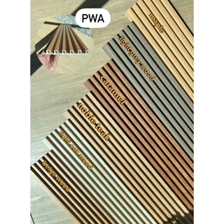 ไม้ผนังเทียม 1 เมตร รุ่น PWF / PWA / PWV / PWU / PWD สำหรับภายใน ไม้เทียมติดผนัง ลายไม้ สไตล์มินิมอล