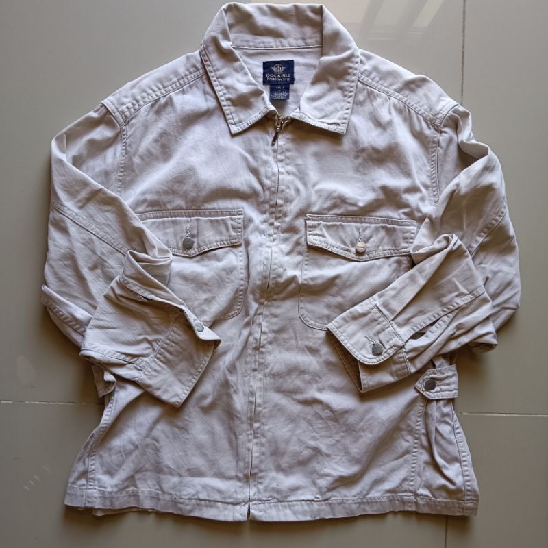 เสื้อแจ็คเก็ตผู้หญิงมือสองสีIVORYตามรูป📍 DOCKERS Khakiware SZ.L