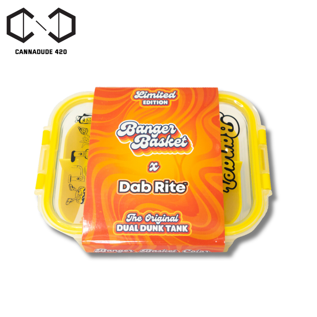 Dab Rite x Trevy Metal Banger Basket Dunk Station – Collage & Logos สำหรับวางผลิตภัณฑ์ Quartz Banger