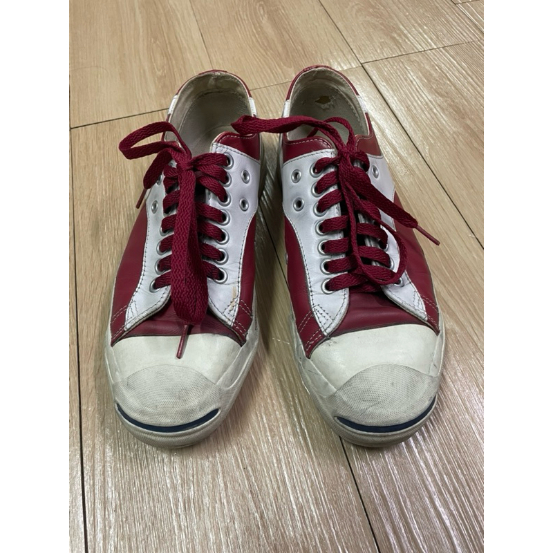 Converse Jack Purcell MADE IN USA 1990’s "Rally" หนังแดงขาว ไซส์ 7.5  #converseusa