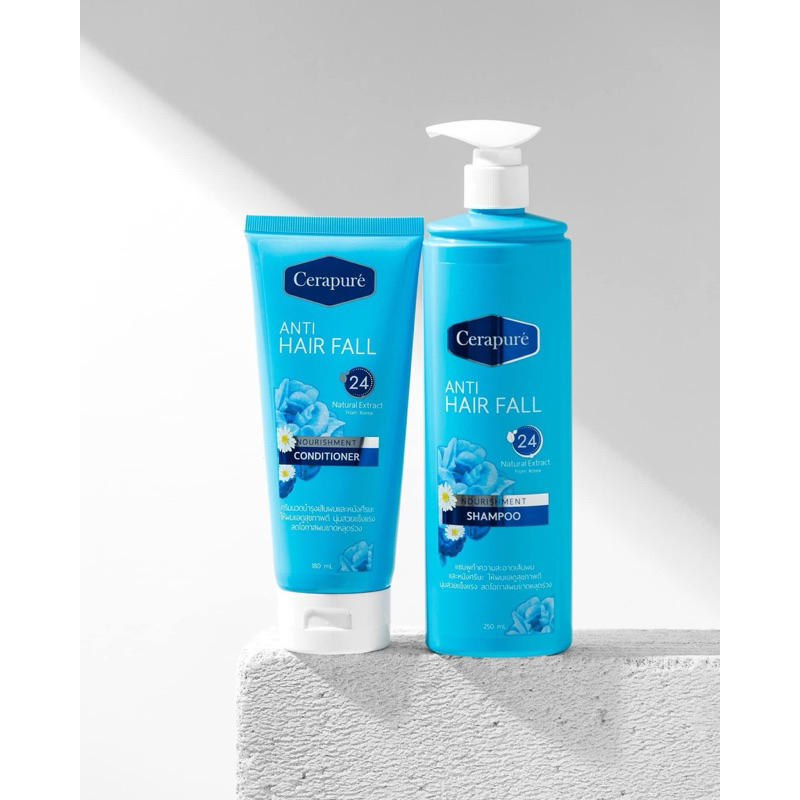 Cerapure shampoo and conditioner anti hair fall nourishment