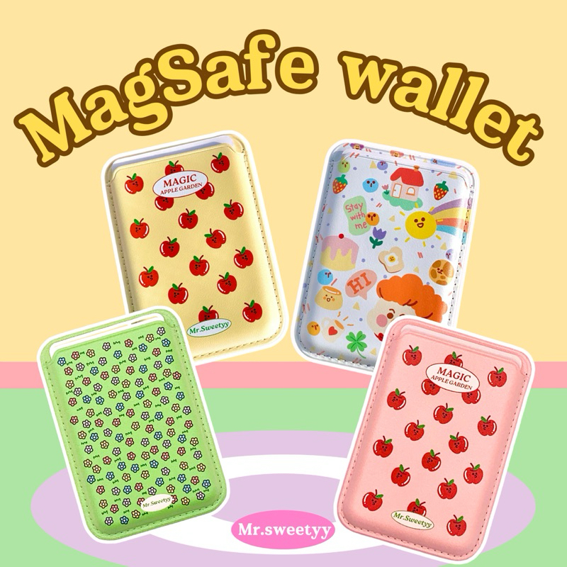 Magsafe Wallet <ไม่รวมโทรศัพท์> card wallet Magnetic card holder การ์ดโฮลเดอร์แปะโทรศัพท์ได้ 🤍การ์ดอย่างเดียว🤍