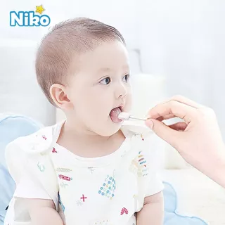 NIKO ผ้าก๊อซทําความสะอาดช่องปากแบบใช้แล้วทิ้ง 30ชิ้น เช็ดฟัน ที่เช็ดลิ้นเด็ก ผ้าก๊อซแท่งแบบหัวเกลียว 3D
