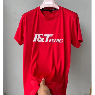 เสื้อคอกลมสีล้วน J&T Express สกรีนหน้า ราคาถูก