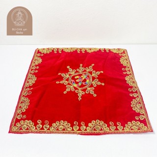 BC02-51 ผ้ารององค์เทพสี่เหลี่ยมลายโอม