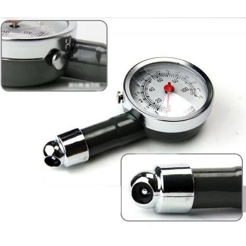 Tire Gauge เกจ์วัดลมยาง เครื่องวัดลมยาง เกจ์ วัดลมยาง รถวัดแรงดันลม สูงสุด 10 ปอนด์ แบบเข็ม