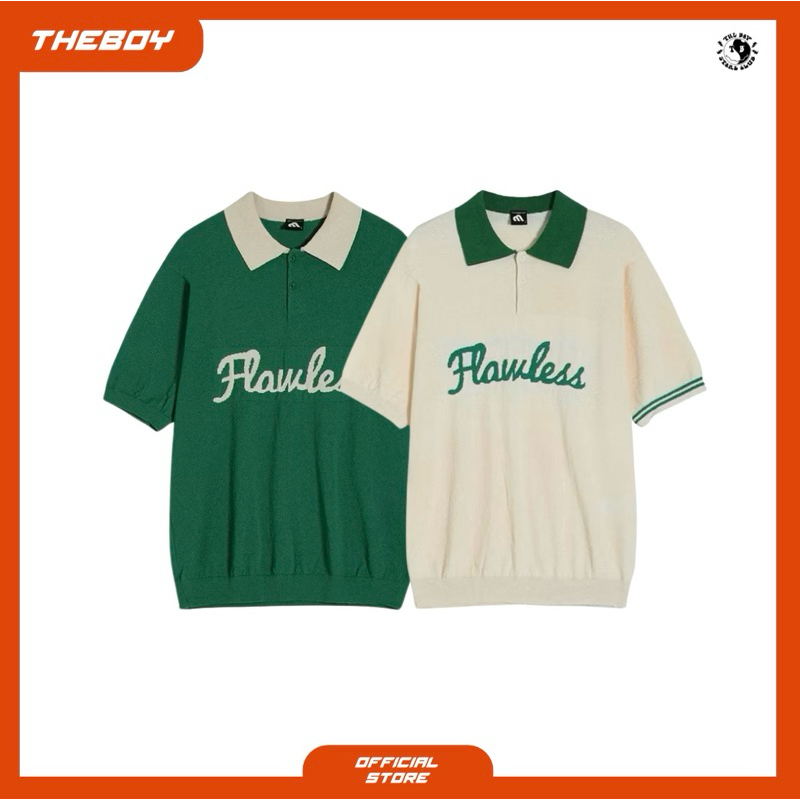 THEBOY-FLAWLESS CURLEY KNIT เสื้อโปโลไหมพรมหยัก