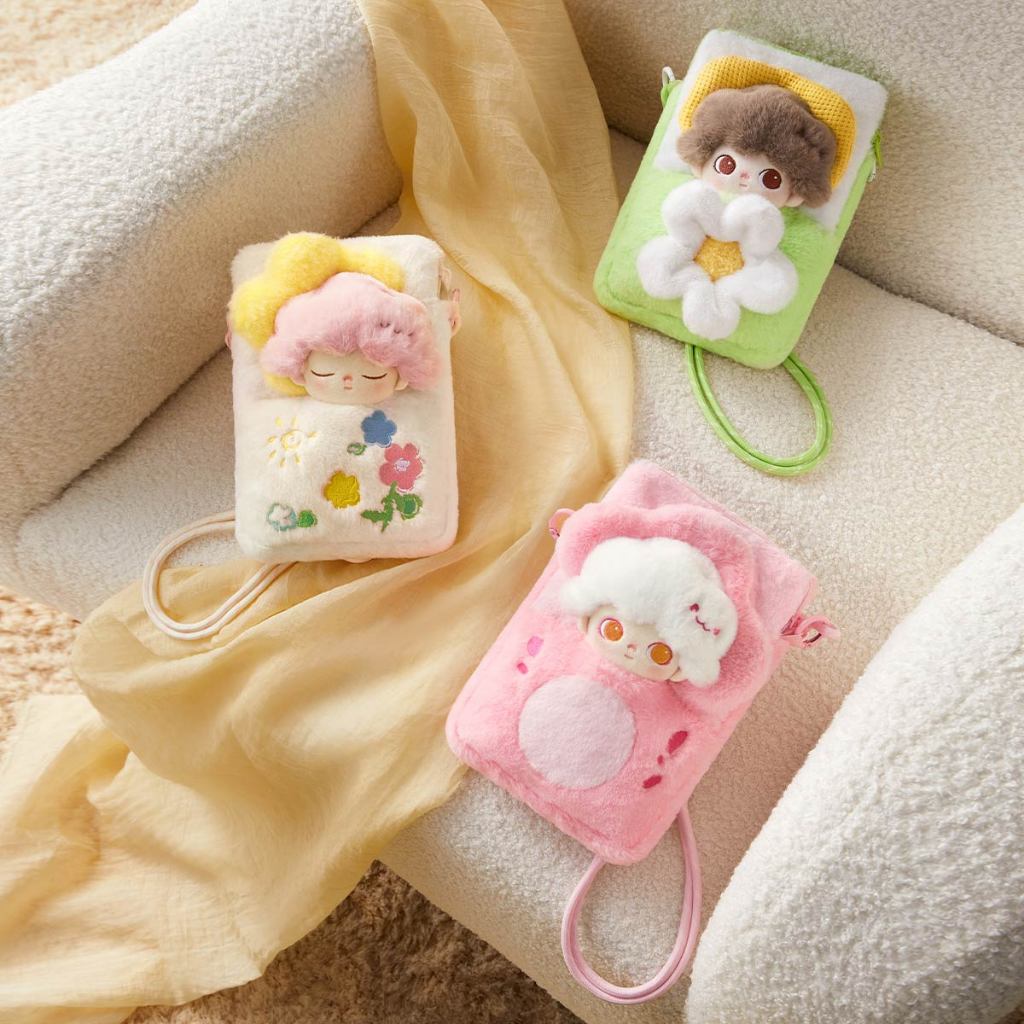 พร้อมจุ่ม กระเป๋าเคสมือถือสุดนุ่มนิ่ม DIMOO Weaving Wonders Series-Quilt Phone Case Blind Box