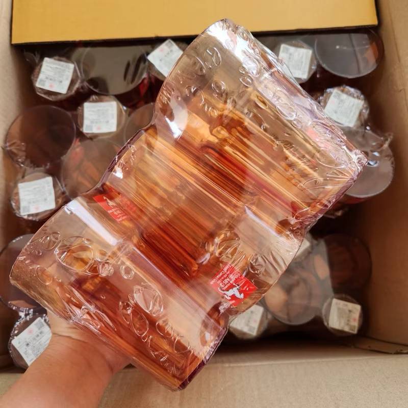 แก้วน้ำพลาสติก กว้าง 3.5 นิ้ว (แพ็ค6ใบ) ทรงสูง 5.25 นิ้ว แก้วน้ำพลาสติกใส ตราม้า