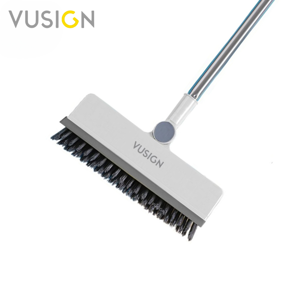 Vusign แปรงขัดกระจก ที่เช็ดมุ้งลวด ไม้เช็ดกระจก หัวแปรงหมุนได้ 180 องศา 2in1 Window Cleaner