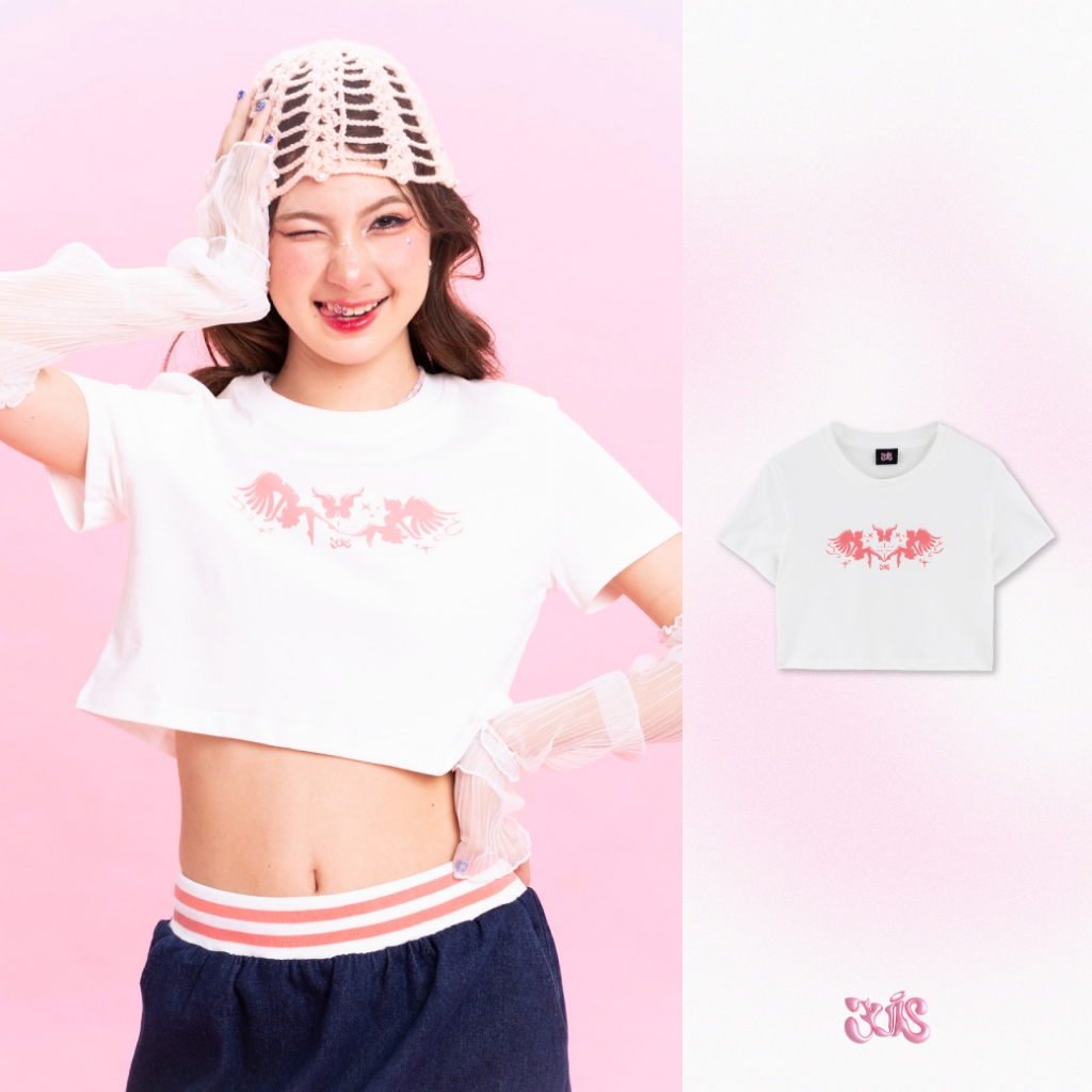 Juis - เสื้อครอป เเขนสั้น รุ่น ANGEL