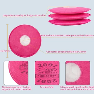 ตลับกรอง3M 2097 สำหรับงานฝุ่น งานเชื่อม ฟูมโลหะ แผ่นกรองฝุ่น มาตราฐาน P100 (2ชิ้น) แผ่นกรองอนุภาคประสิทธิภาพสูง
