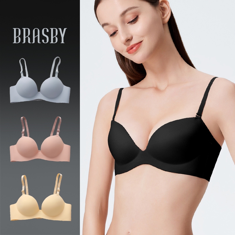 Brasby เสื้อชั้นใน Support Shaping ไม่มีโครง Push up Bra อัพอกสวย ระบายอากาศได้ดี สวมใส่สบาย