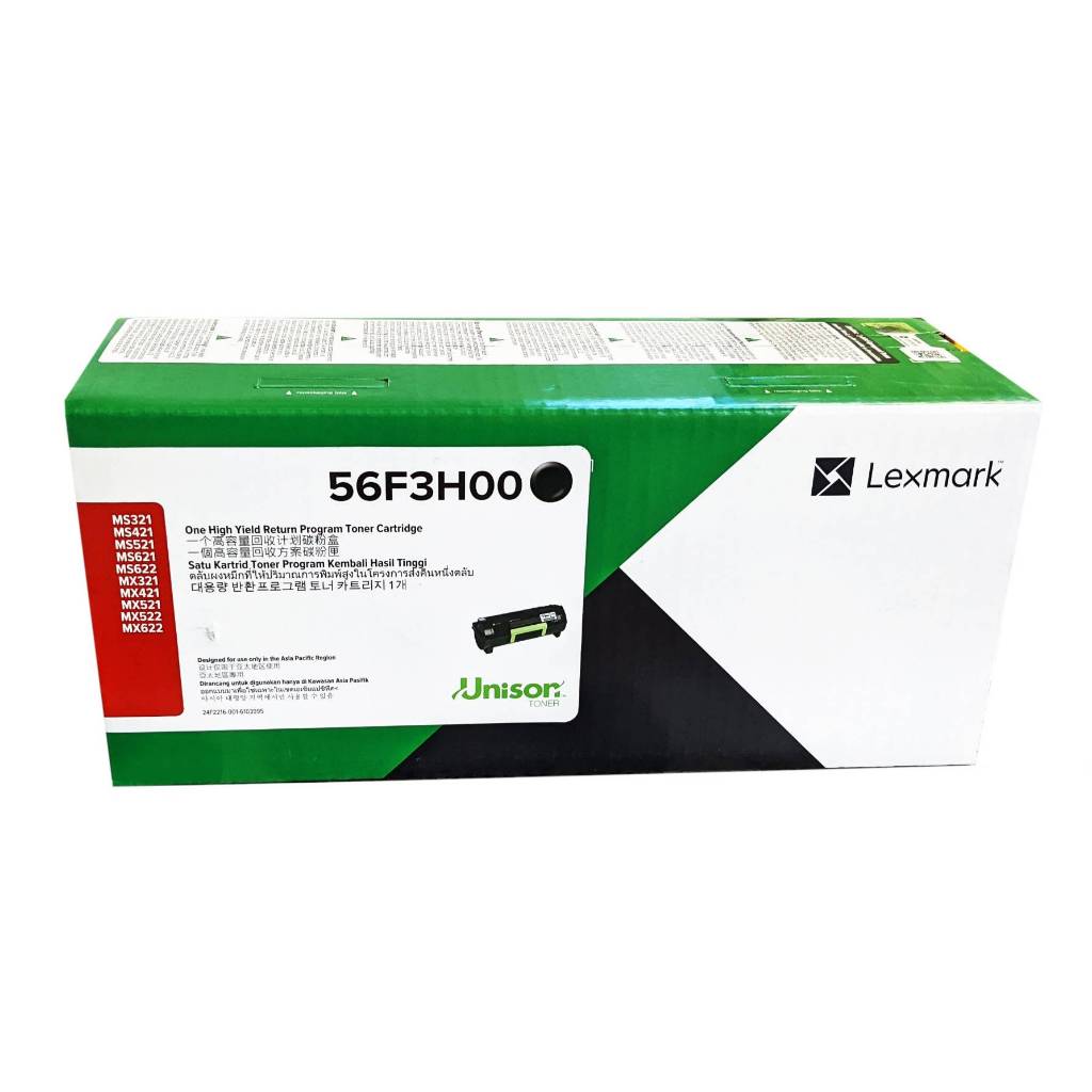 Original Lexmark 56F3H00 Blk หมึกโทนเนอร์ แท้ MS321; MS421; MS521; MS621; MS622; MX321; MX421; MX521