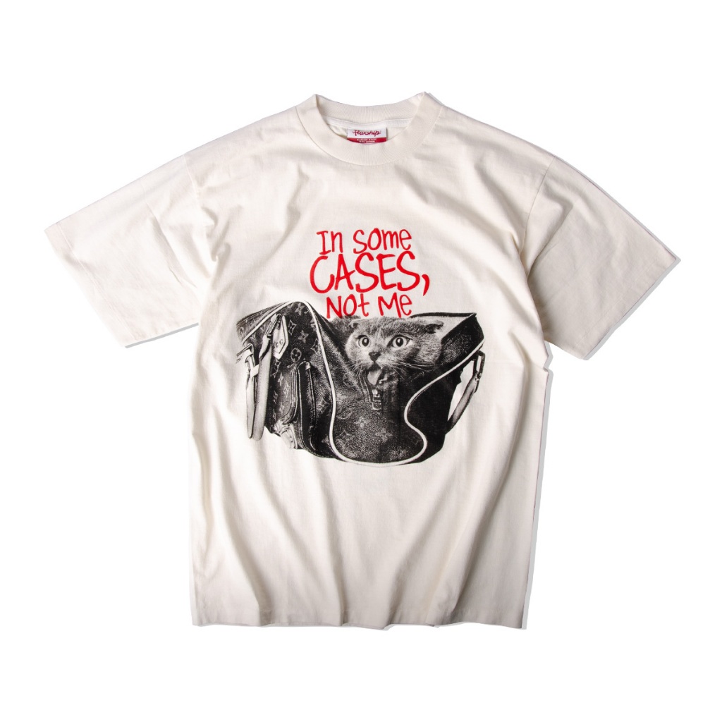 Flaxship เสื้อยืดลาย: Blameless สีขาวฟอกเฟด