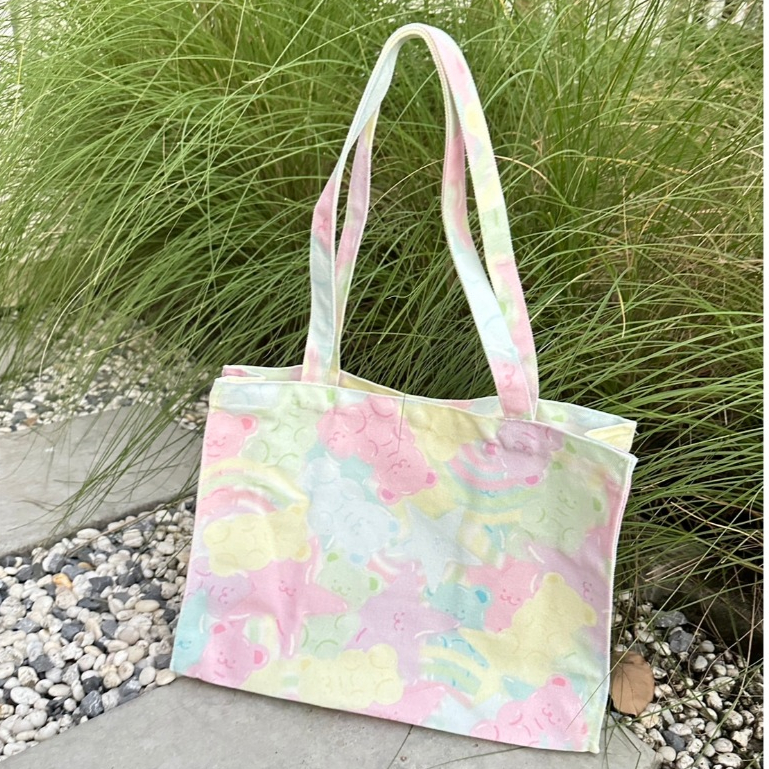 Candy bear tote bag กระเป๋าหมี สีสันสดใส