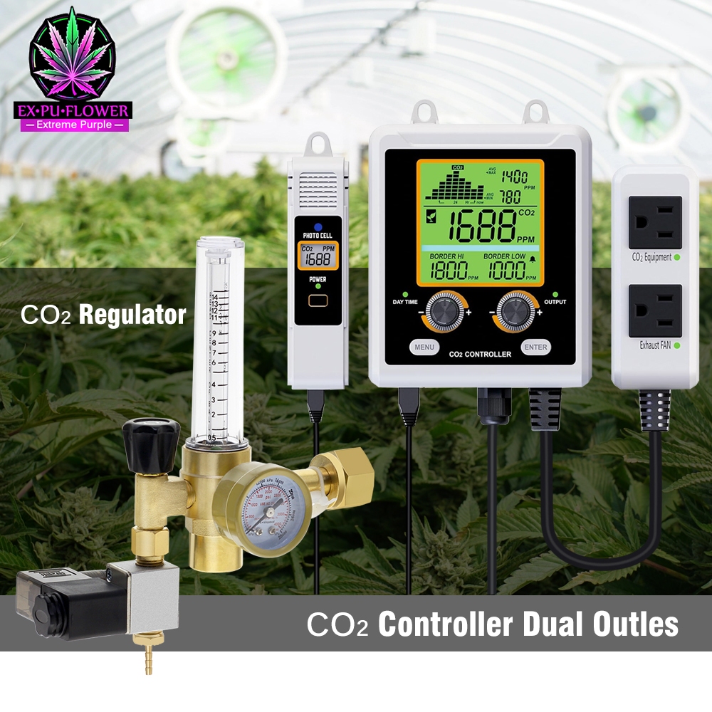 CO2 Controller CO2 Regulator เครื่องวัดและควบคุมก๊าซคาร์บอนไดออกไซด์ ควบคุมก๊าซคาร์บอนสำหรับห้องปลูก