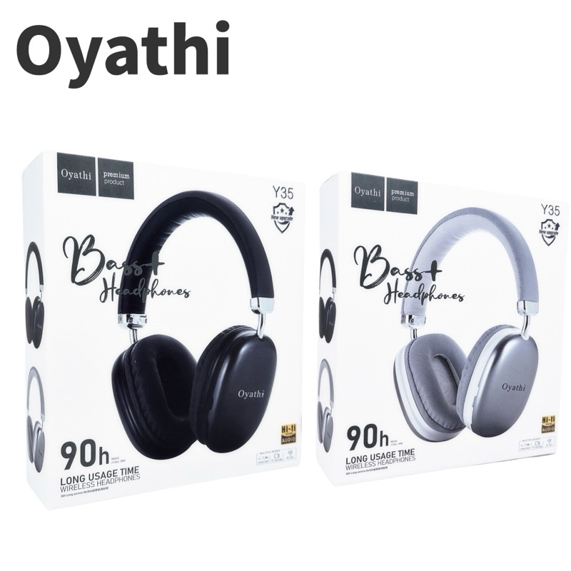 ใหม่!! Oyathi Y35 หูฟังบลูทูธ Bluetooth Headphones หูฟัง​ แบตอึดขึ้น 90 ชม รองรับ BT5.3 / Aux 3.5mm 