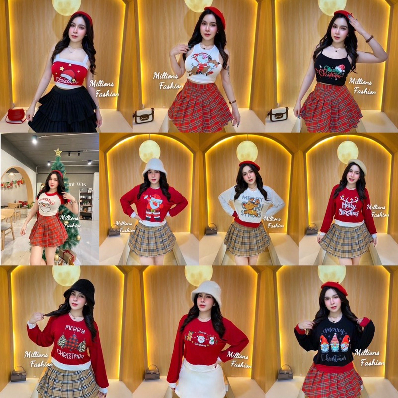 Kaidee99 เสื้อ ใส่งาน คริสต์มาส ปีใหม่ ผ้าเรย่อน ผ้าเด้งนุ่ม ยืดหยุ่น ใส่สบาย ใส่แล้วดูสวยน่ารักเซ็กซี่ผู้ดีมากค่ะ