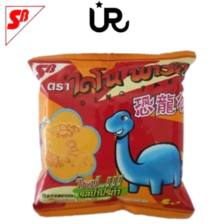 **มีขนาดใหม่ 20ก แพ็ค6** 🦕🦖 เอสบี ไดโนพาร์ค 🦕🦖 ข้าวเกรียบหลอด กรอบอร่อยไม่มีสูญพันธุ์ บรรจุ 12 ซอง