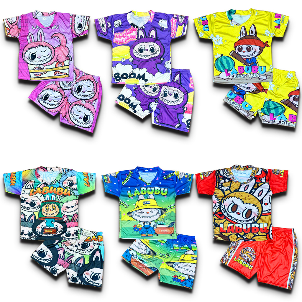 ชุดเด็ก เสื้อแขนสั้น+กางเกงขาสั้น ผ้าไมโคร 1-5 ขวบ