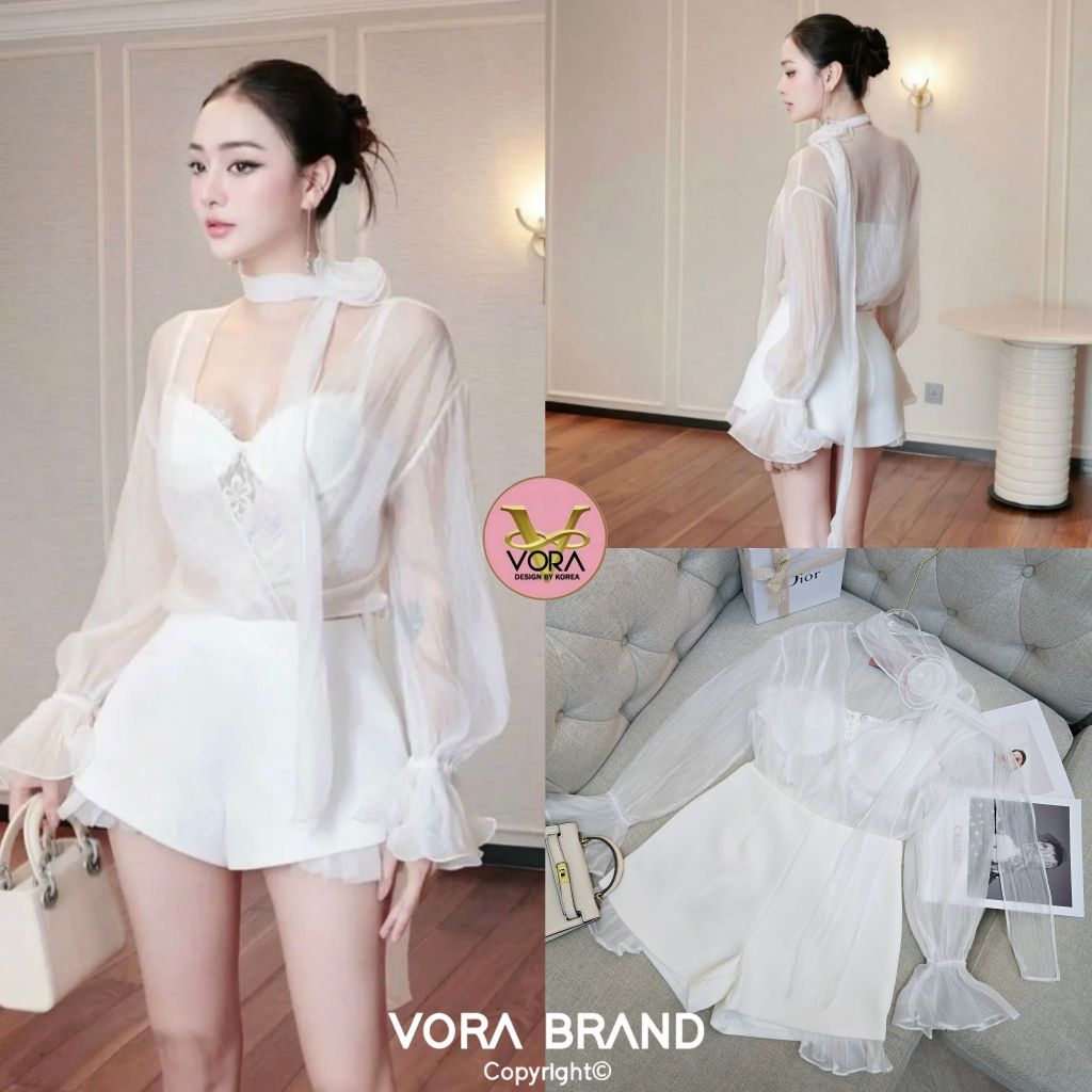 VORA Set เสื้อสายเดี่ยวบราลูกไม้(*สอบถามสต๊อกก่อนกดสั่งน๊า)